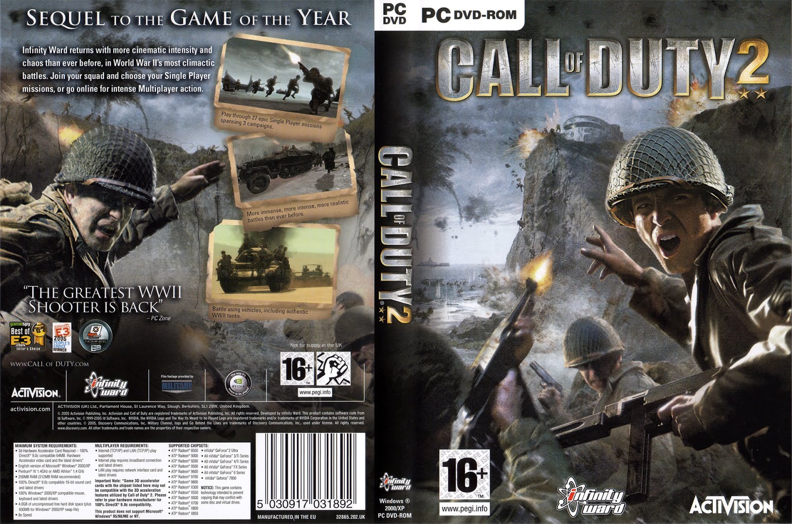 call of duty 2 مظغوطة بحجم 400ميجا برابط مباشر ميديافير HD