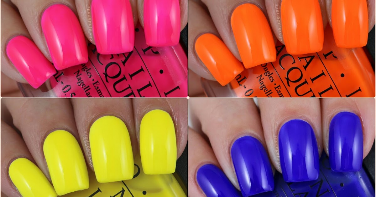 Olivia Jade Nails: OPI Tru Neons Collection - Swatches & Review