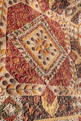 Wanda Quilt Pattern Treasures-n-Textures: Look What Wanda Did To My Chestnut and Vine Quilt
