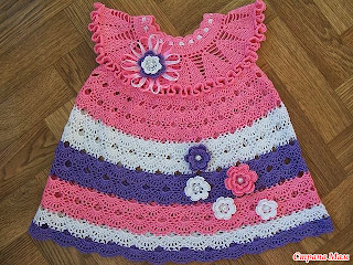 Crochet Knitting Handicraft: Wonder sarafan for princesses
