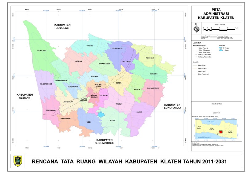 Pengertian dan Komponen Peta klaten