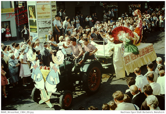 Bergsträßer Winzerfestumszug, Bensheim, 1964, Nachlass Egon Stoll-Berberich