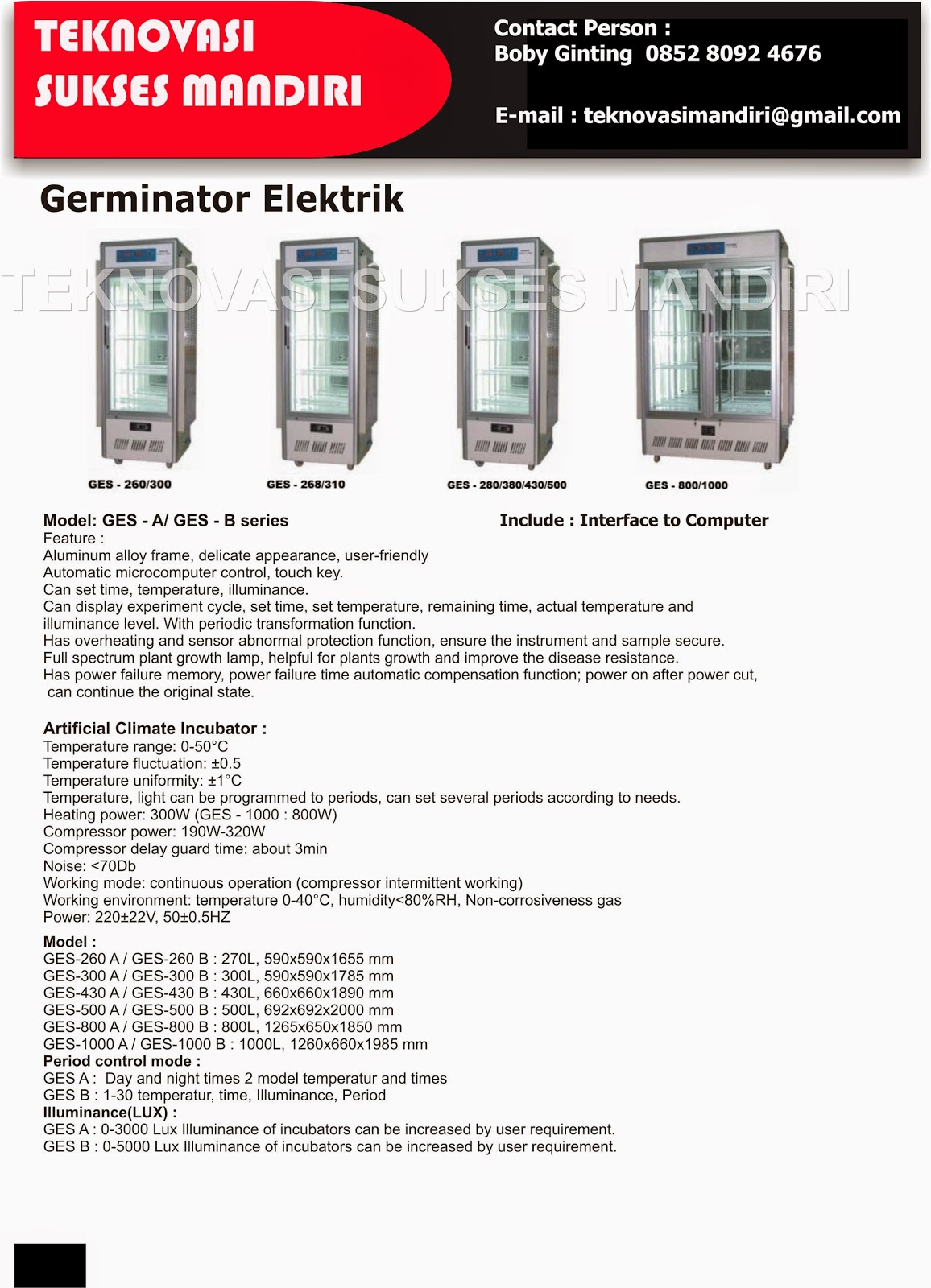 Germinator Elektrik Suhu Berganti Electric Germinator