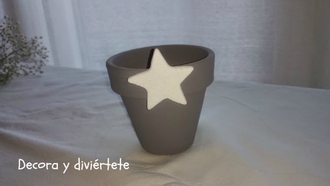 DIY , maceta pintada , centro de mesa , paniculata , decoración mesas