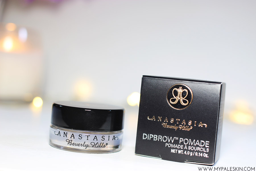 Anastasia beverly hills, taupe, dipbrow pomade, medium brown, review, swatch