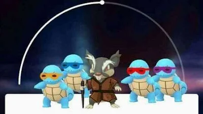 funny Pokemon Go sunglasses-wearing Squirtle pictures