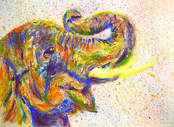toothbrush painting elephant spray paint paintings vibe