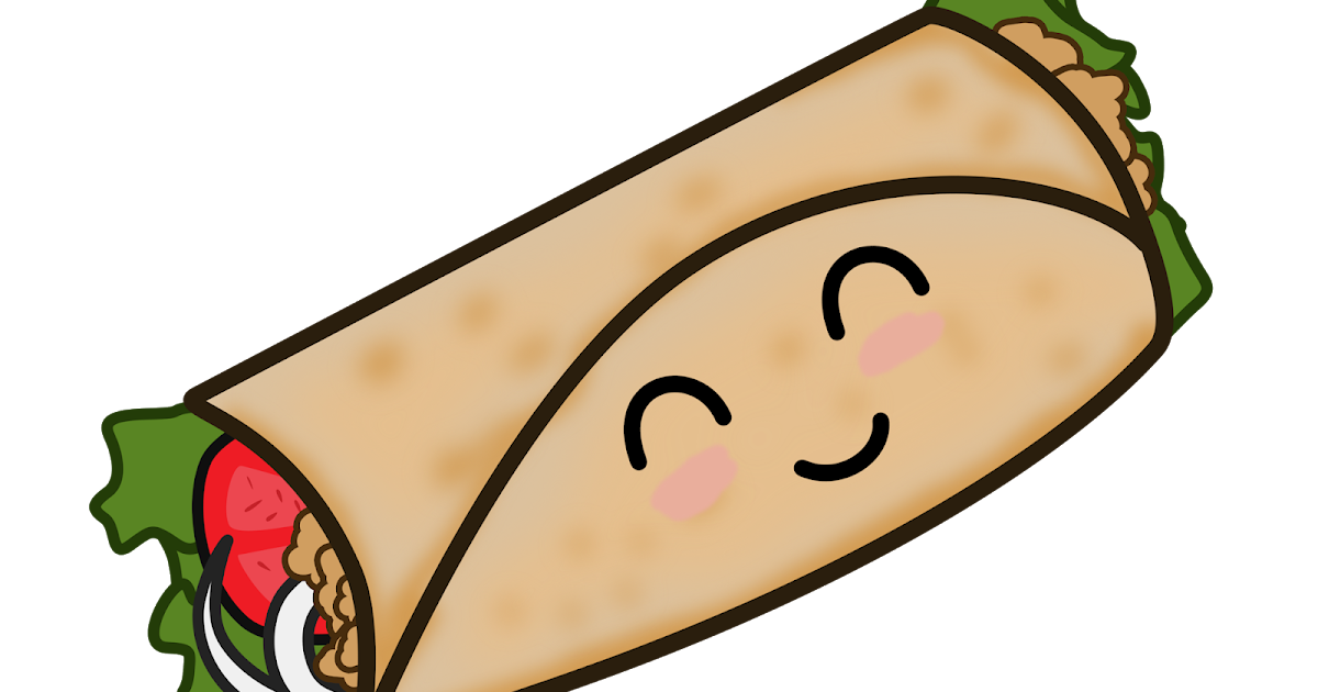 KRIKART Imágenes libres de derecho de autor: Taco mexicano kawaii
