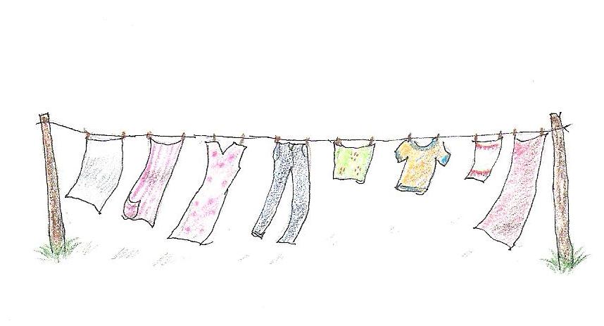 clipart of clothes hanging on a line - photo #3