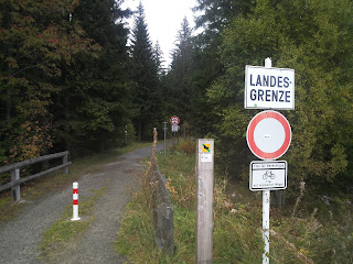 Landesgrenze für Fußgänger Deutschland - Tschechien