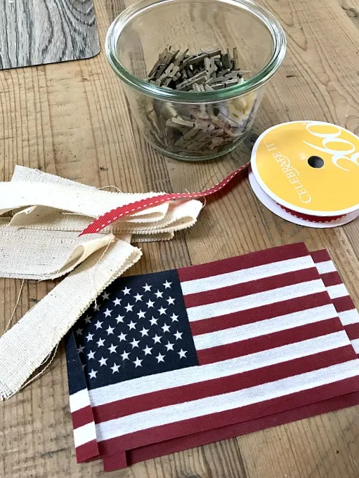 american flag garland supplies