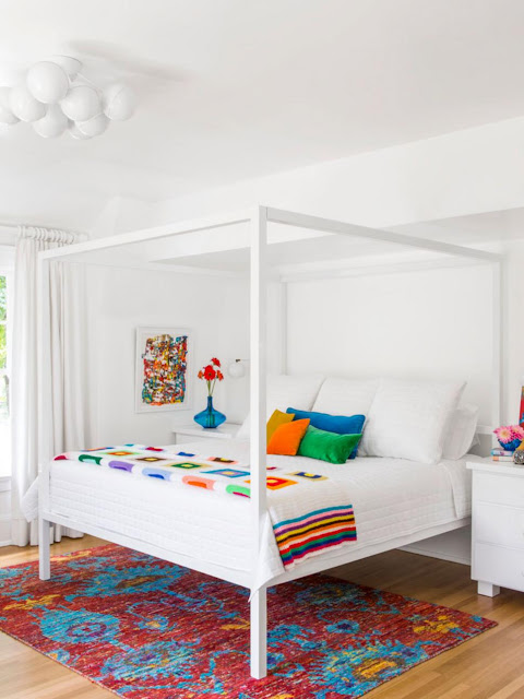 Rainbow fireworks home decor for boho Independence Day - firecracker bedroom bohohome.com @bohosusan