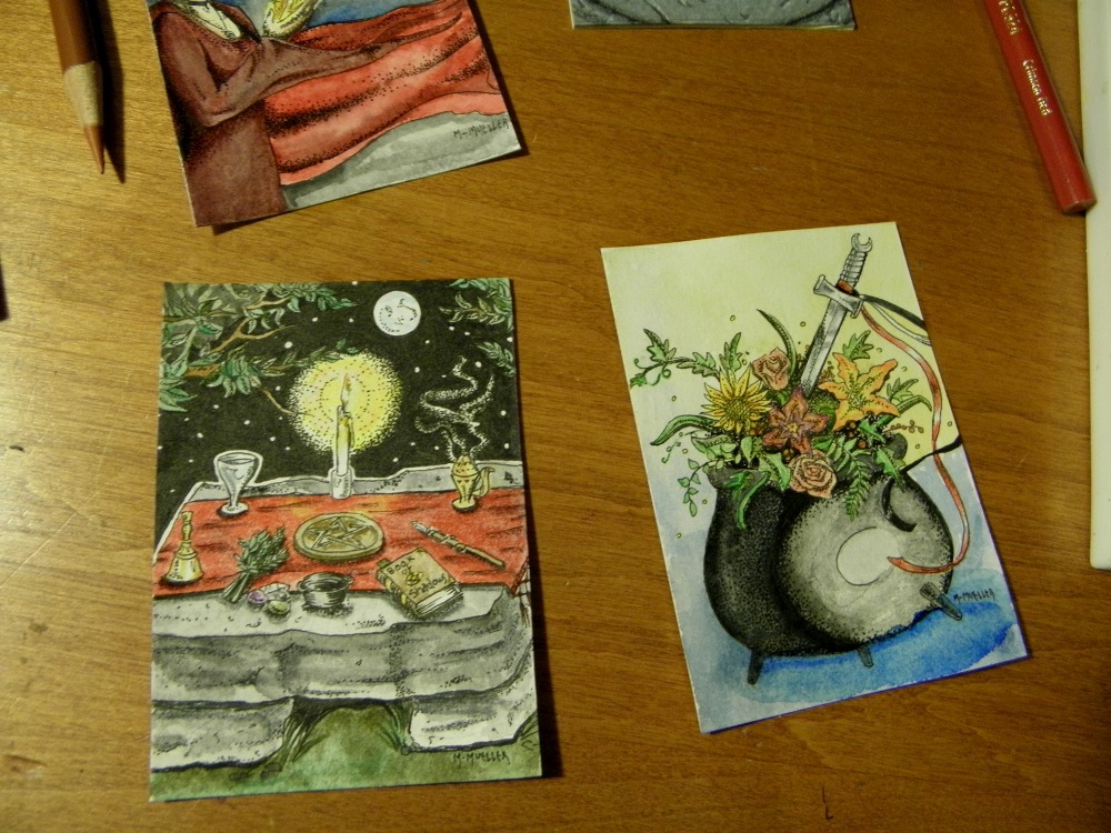 Tales from the Old Wooden Art Table ACEO Cards From the Archives