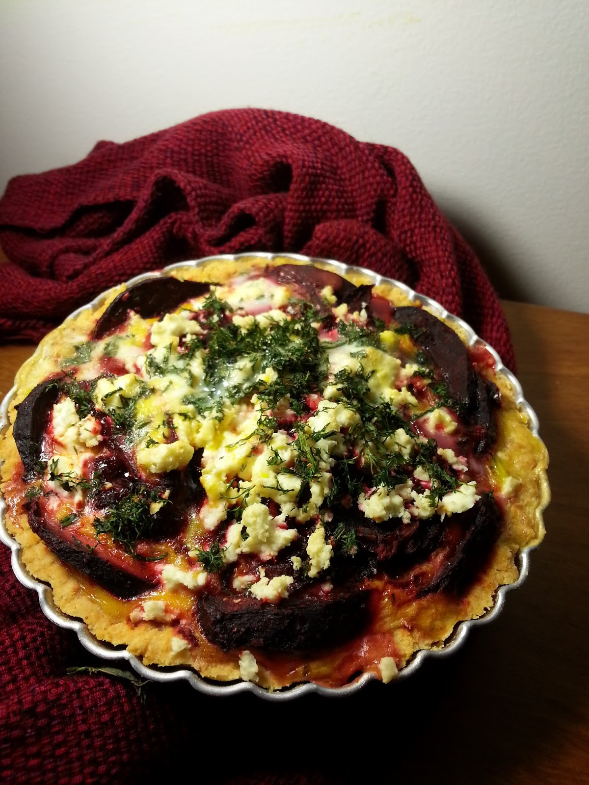Beetroot, Feta and Dill Quiche (Indian flavours) In a Philips AirFryer Everyday Meals From
