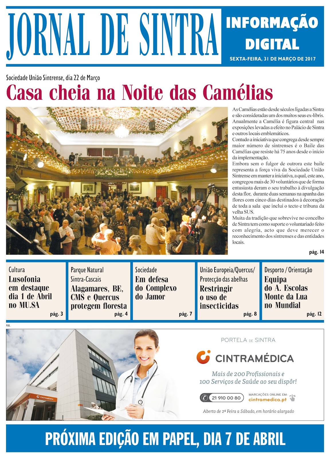 Capa da edição de 31-03-2017 Capa da edição de 31-03-2017