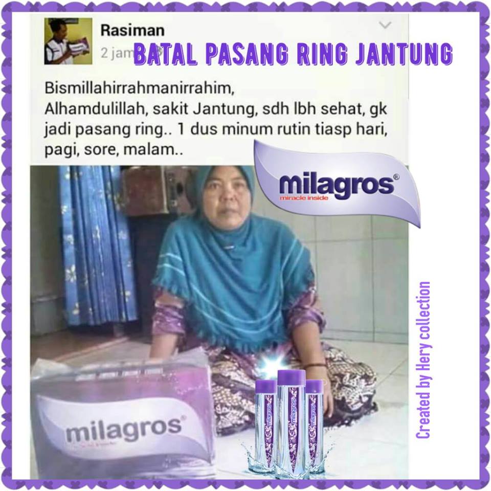 Harga Ring Jantung Vs Harga Air Milagros Stokis Milagros Surabaya Pusat