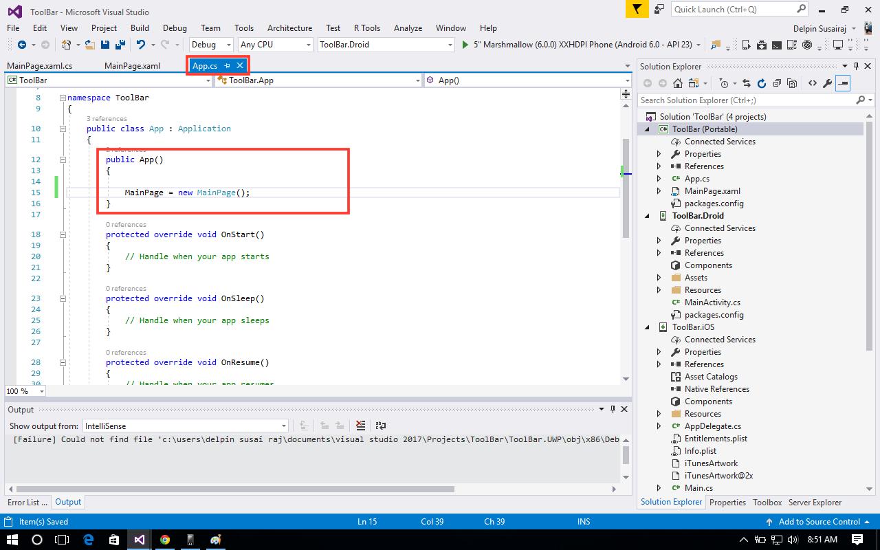 Xamarin Monkeys: Create an ToolBarItems in Xamarin.Forms