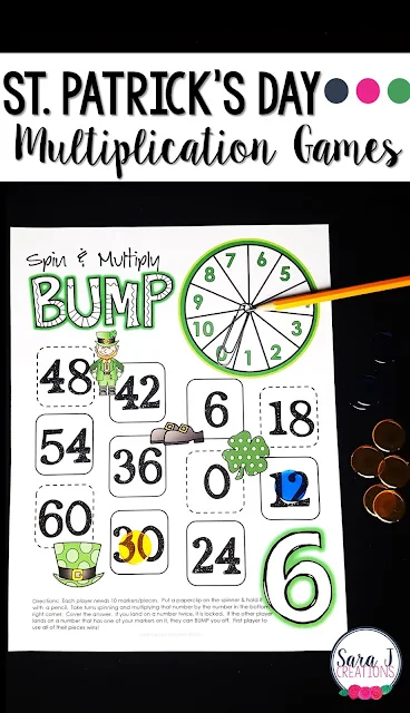 St. Patrick's Day multiplication games for learning fun!