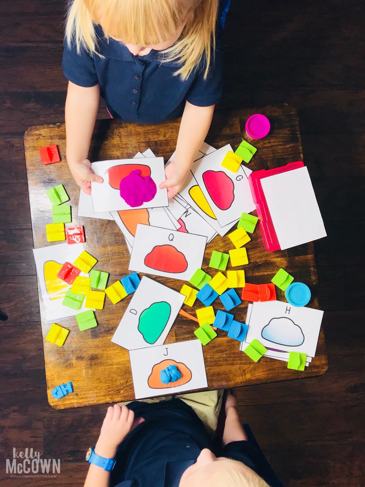 Kelly McCown: Kindergarten Task Cards - Alphabet Play Dough