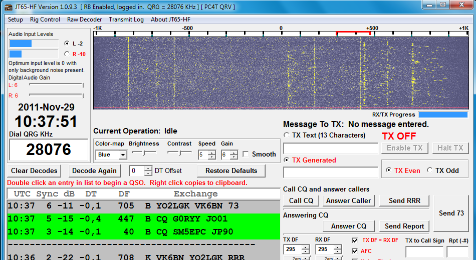 jt65 frequency
