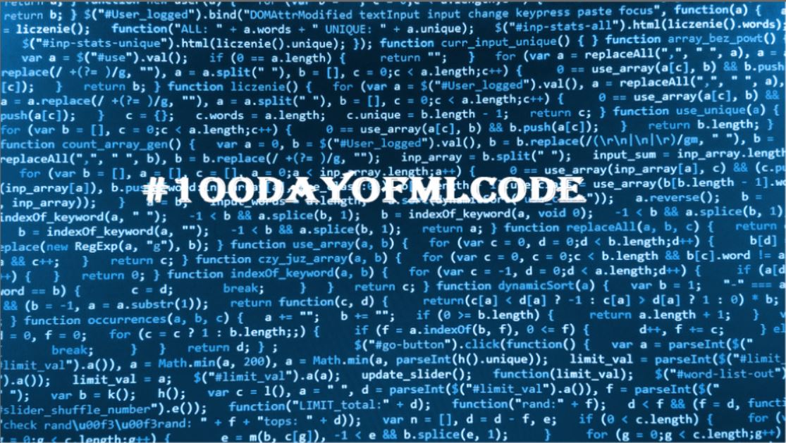 100 days of ml code
