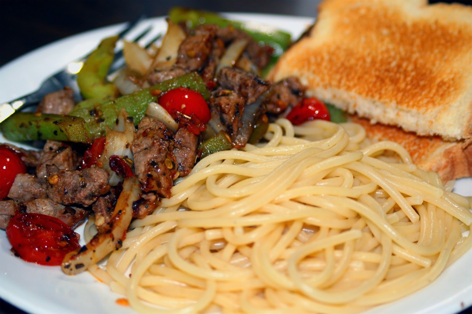 Forsythkid Hot pepper mash beef stir fry!