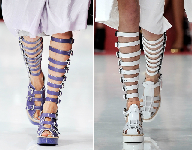 Tendência de sapatos para o verão 2013: Sandálias gladiadoras - Fotos e modelos 