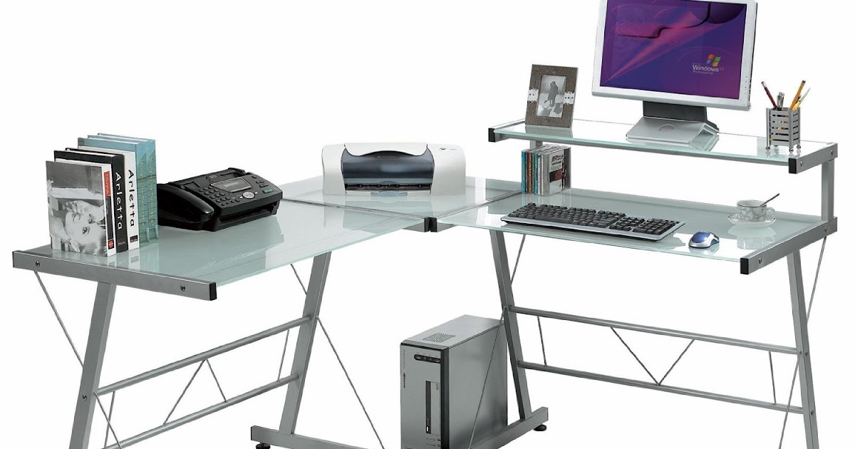 Frosted Glass Computer Desk