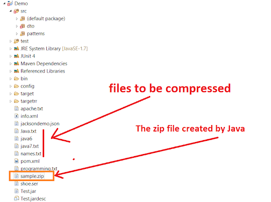 Create zip files with java