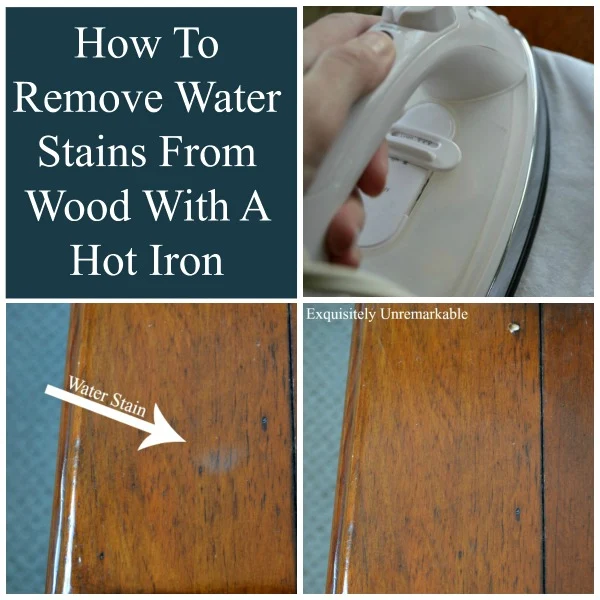 How to remove water stains from wood with a hot iron