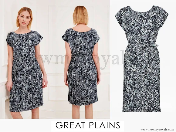 Kate Middleton wore Great Plains Cezanne Pleated Dress in its latest colourway