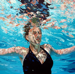 french samantha underwater painting paintings water artist realistic pencil swimming drawings amazing canvas oil sculpture drawing paint lisa inspiring cuded