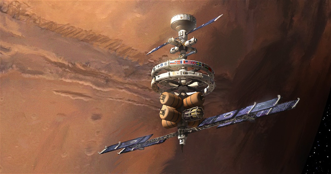 Space station in Mars orbit by Ville Ericsson