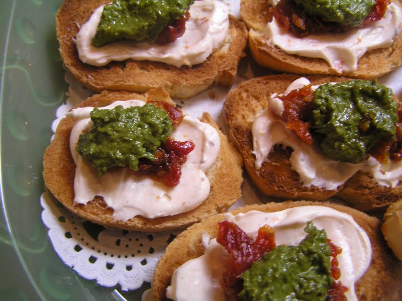 Sundried Tomato Basil Pesto Canapes Easy