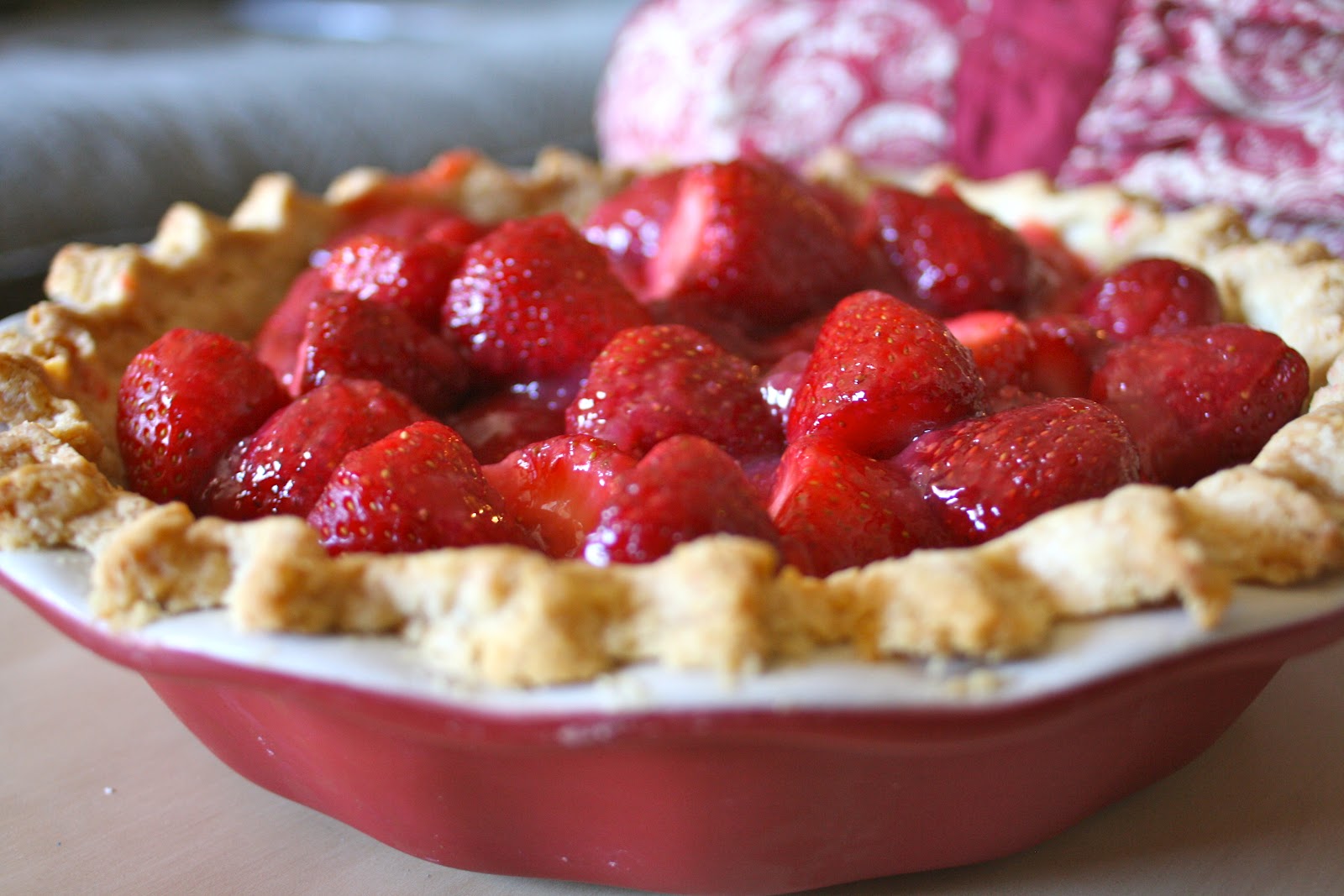 Goodness Gracious Fresh Strawberry Pie with Whipped Cream