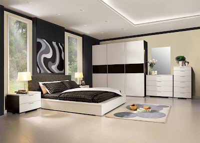 Black white Modern Bedroom Furniture