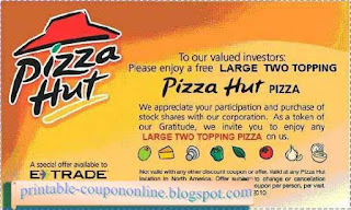 Free Printable Pizza Hut Coupons