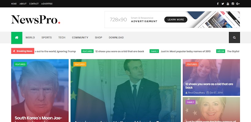 NewsPro Free Blogger Template