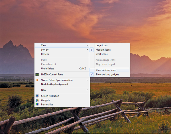 Cara Menyembunyikan Icon Desktop di Komputer Windows