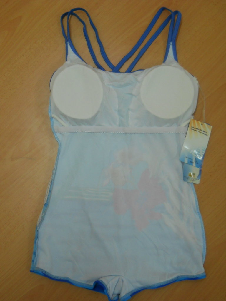 FASHION CARE 2U S1412 Light Blue One Piece Swimsuit Swimwear