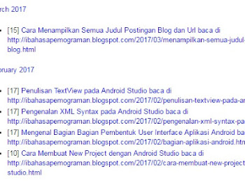 Cara Menampilkan Semua Judul Postingan Blog dan URL (Link)