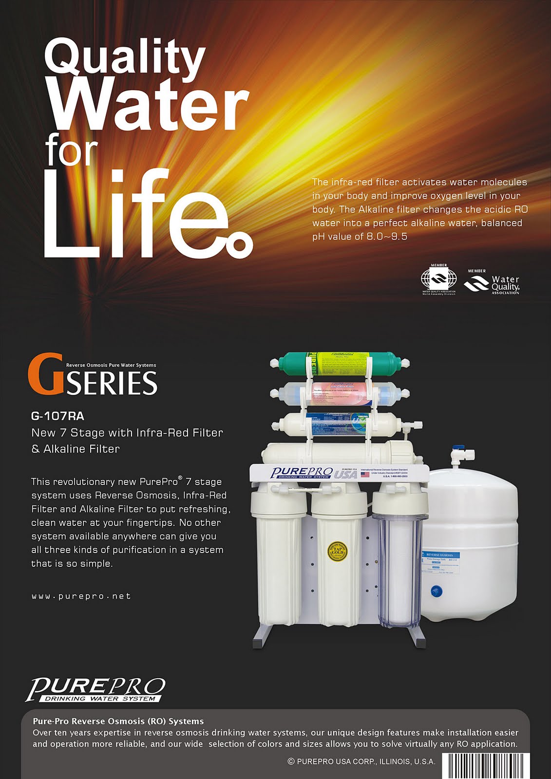 PurePro® G-107RA Reverse Osmosis Water Filtration System