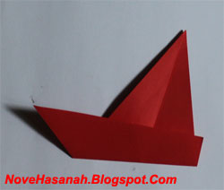 Melipat Origami Anak Tk Perahu Lipat Sisi Bawah Arah Atas