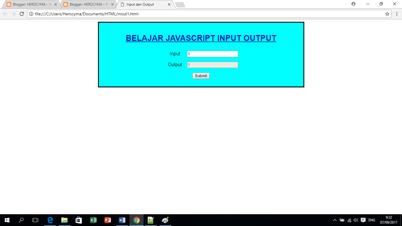 Cara Membuat Input Output Sederhana dengan Javascript