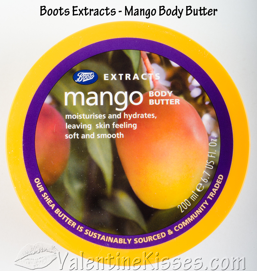 Valentine Kisses Boots Extracts Mango Sugar Scrub & Mango Body Butter