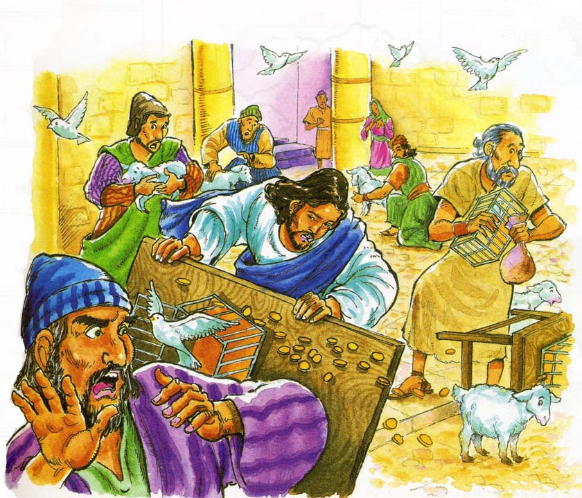 Jesús expulsando a los vendedores del Templo