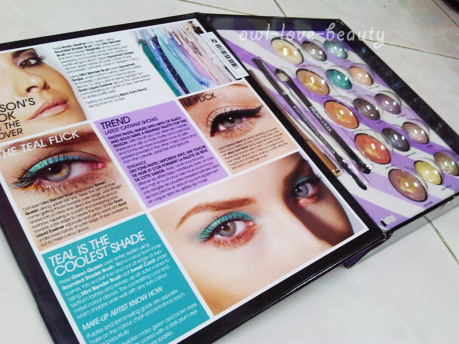 Owllovebeauty Review/swatch Front Cover Eyeshadow palette