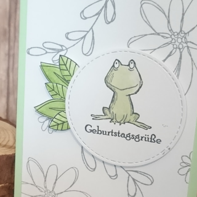 DIY] Froschiger Geburstag Grußkarte mit Frosch  Frogs-Birthdaycard