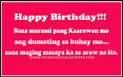 tagalog birthday quotes filipino quotesgram
