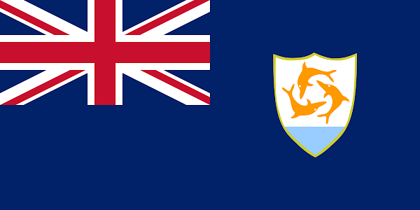 Logo Gambar Bendera Negara Anguilla PNG JPG ukuran 600 px